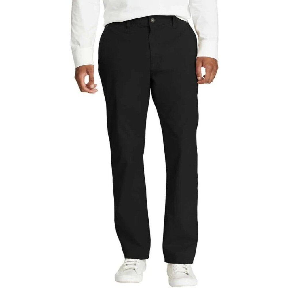 NEW Eddie Bauer Men's 32x32 Canvas Utility Pant Stretch Workwear Black
